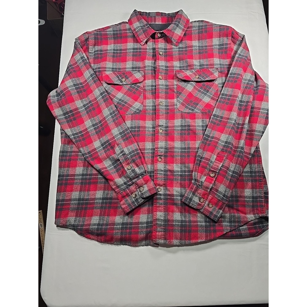 Wrangler Rugged Wear Western Shirt 2XL Plaid Cowboy Ranch Men's